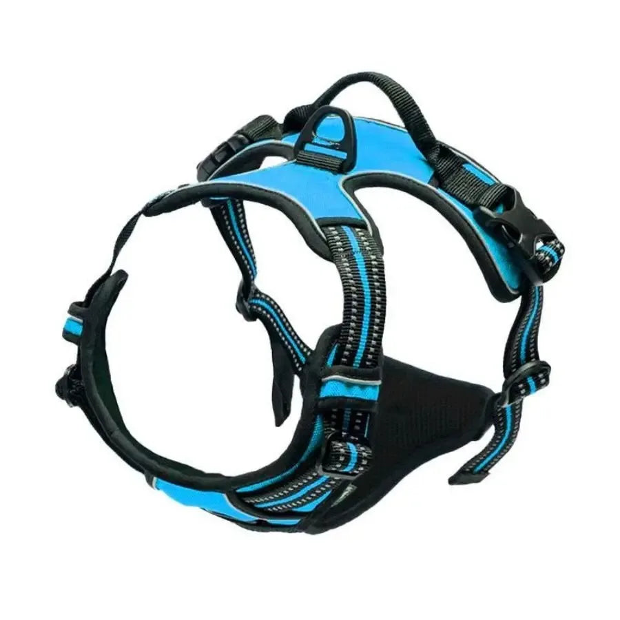 Adjustable Dog Harness & Collar Set with Leash – Leather Puppy Walking Vest for Small, Medium & Large Dogs