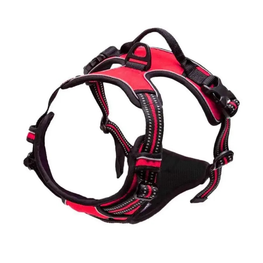 Adjustable Dog Harness & Collar Set with Leash – Leather Puppy Walking Vest for Small, Medium & Large Dogs