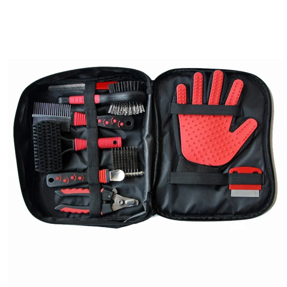 Pet Care Cleaning Kit with Brush & Nail Clippers