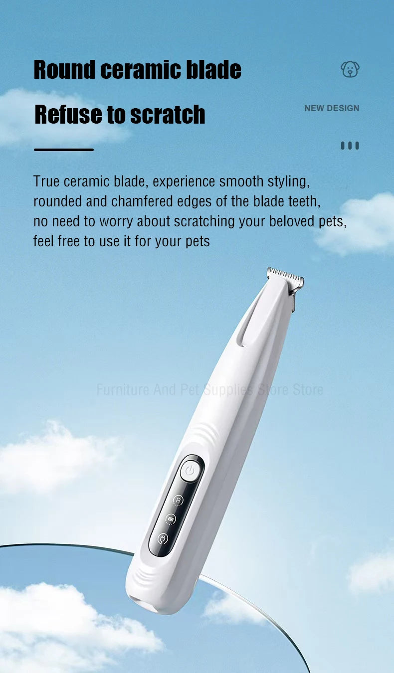 Precision Paw Groomer — LED-lit, waterproof, 18mm wide blade
