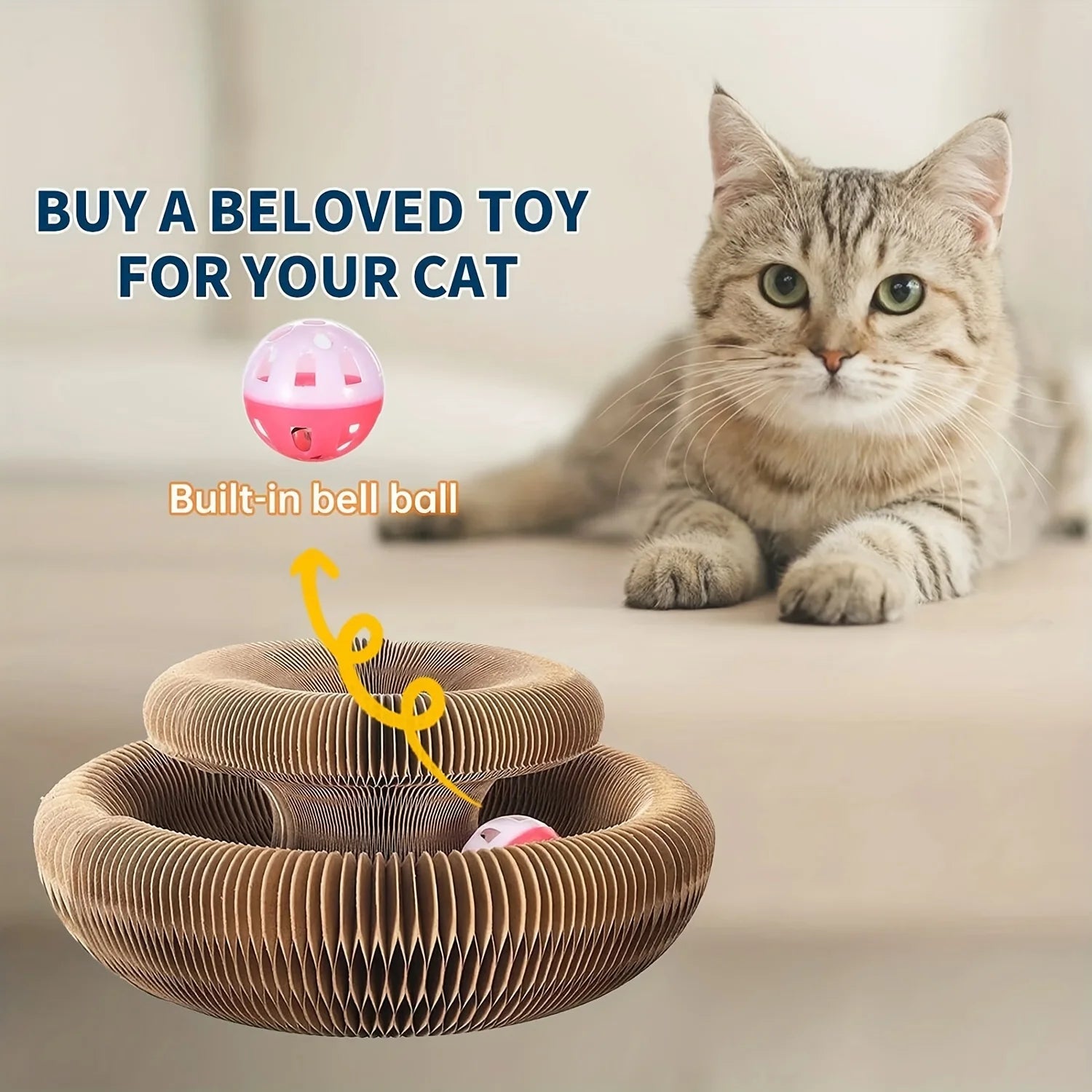 Foldable Cat Scratch & Exercise Toy
