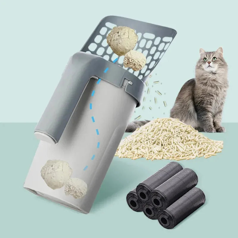 QuickScoop — Self-Cleaning Litter Box Shovel with Bags
