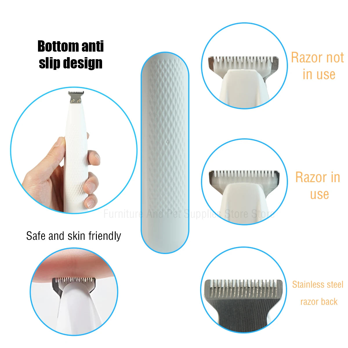Precision Paw Groomer — LED-lit, waterproof, 18mm wide blade