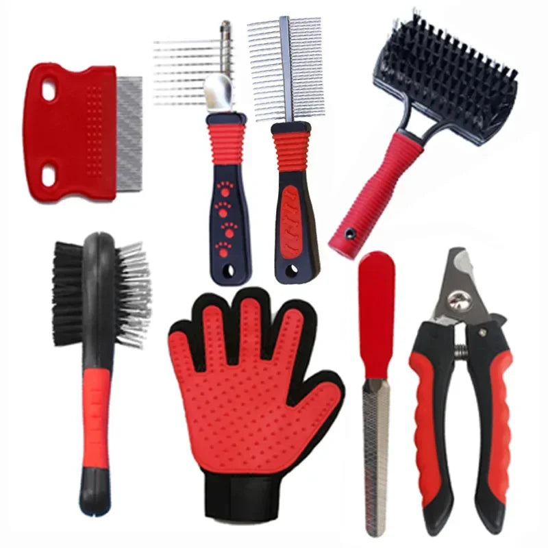 Pet Care Cleaning Kit with Brush & Nail Clippers