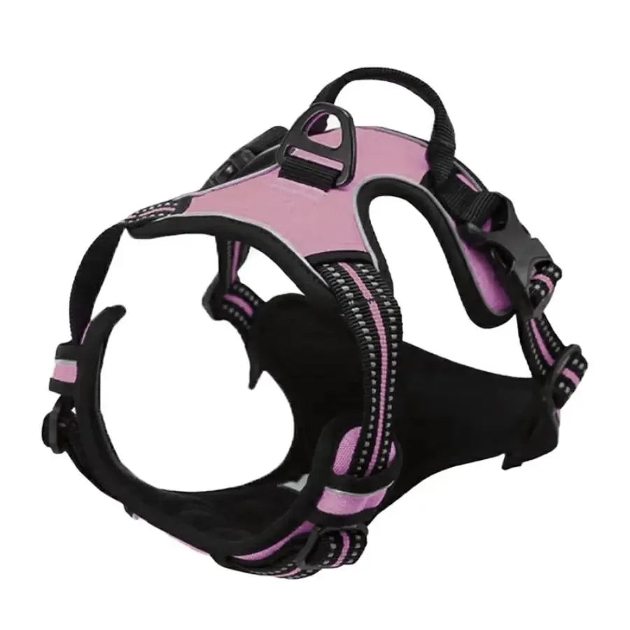Adjustable Dog Harness & Collar Set with Leash – Leather Puppy Walking Vest for Small, Medium & Large Dogs