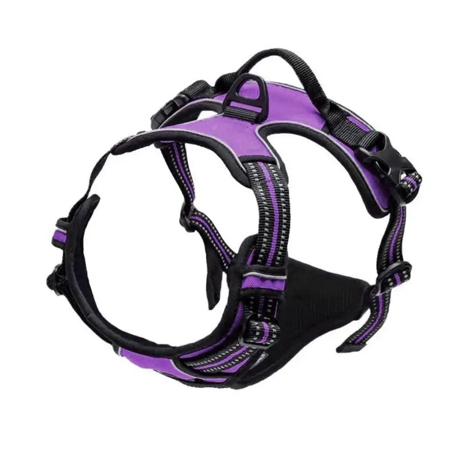 Adjustable Dog Harness & Collar Set with Leash – Leather Puppy Walking Vest for Small, Medium & Large Dogs