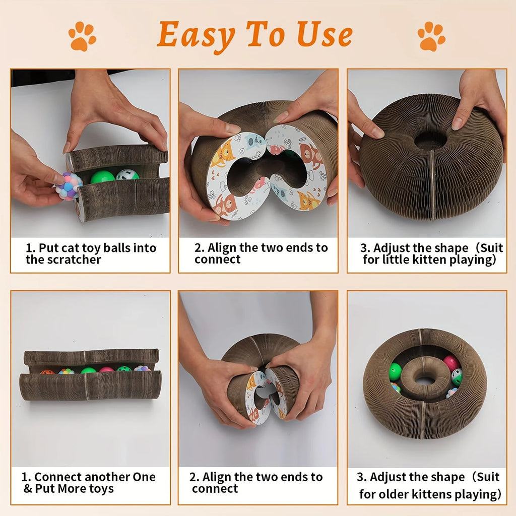 Foldable Cat Scratch & Exercise Toy