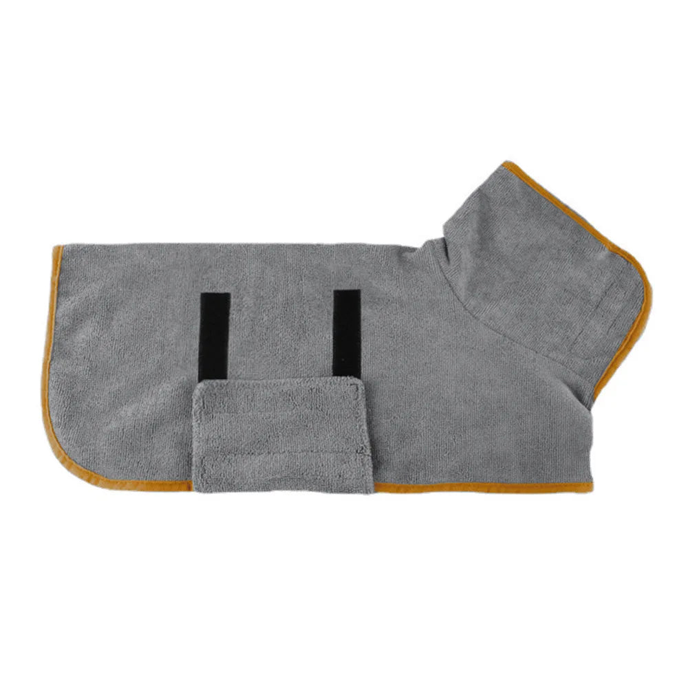 Quick-Dry Microfiber Pet Bathrobe Towel for Dogs & Cats