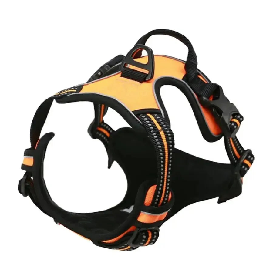 Adjustable Dog Harness & Collar Set with Leash – Leather Puppy Walking Vest for Small, Medium & Large Dogs
